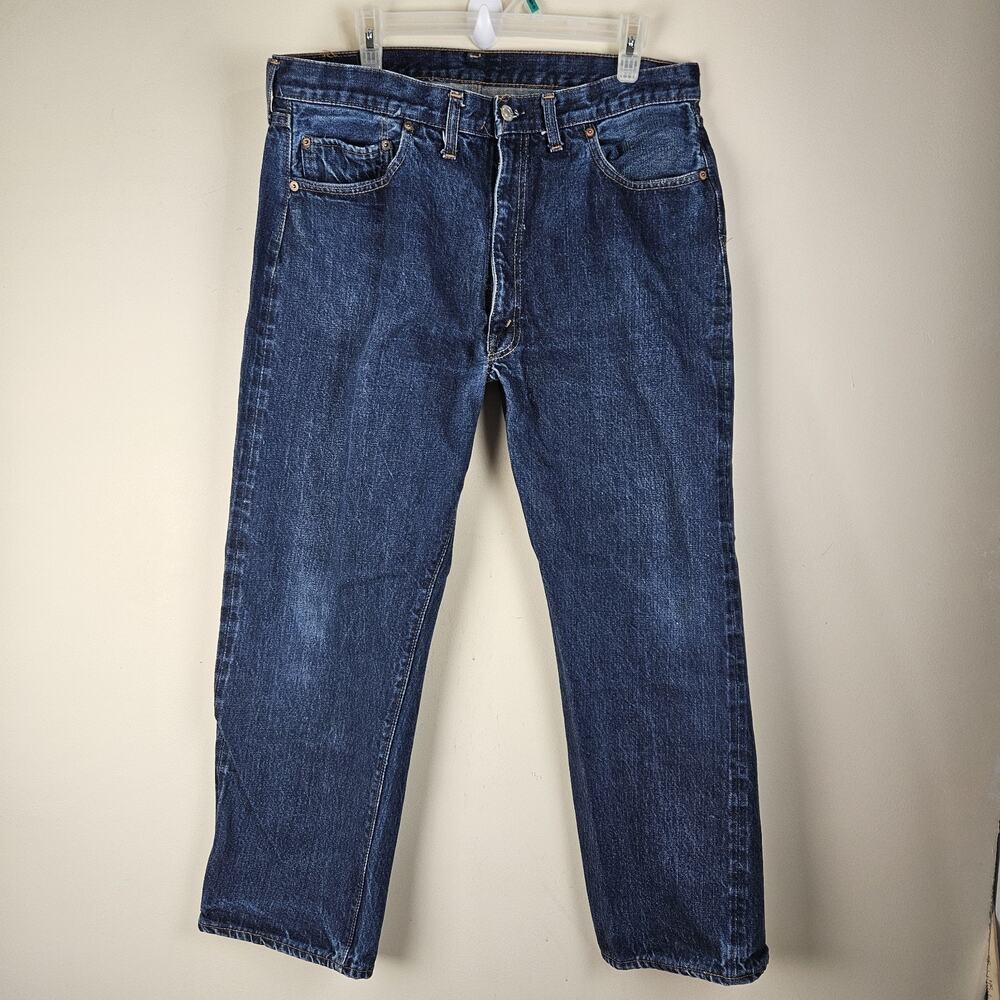 Vintage 60s Levi's 502 Jean Selvedge 36x30 FIT 36X27 Dark Rare #16 Button